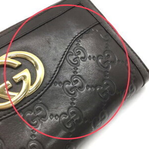 Gucci Shima Leather Long Zip Around Wallet Brown - Picture 5 of 9